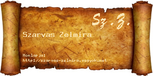 Szarvas Zelmira névjegykártya